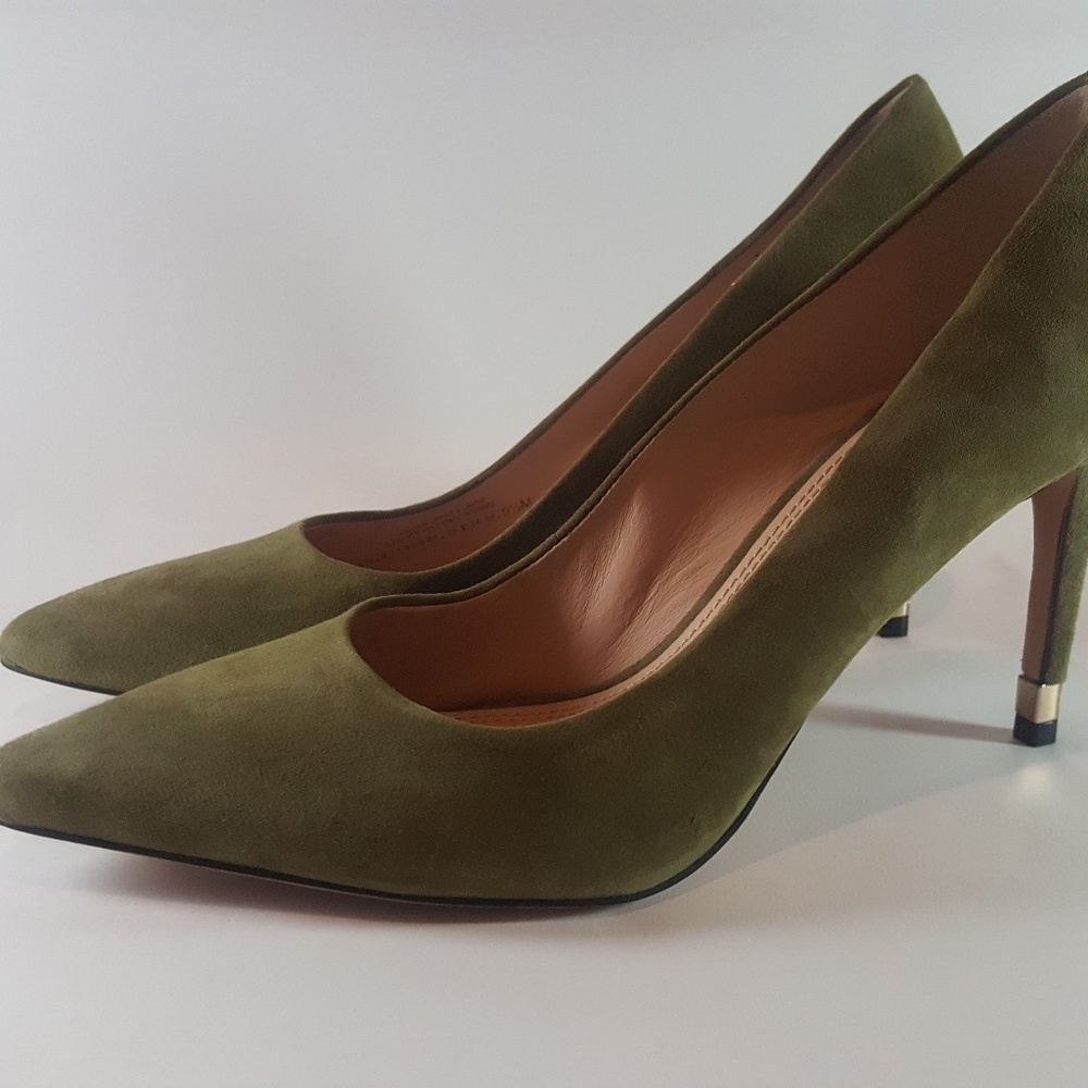 Tory Burch Green Suede Heels